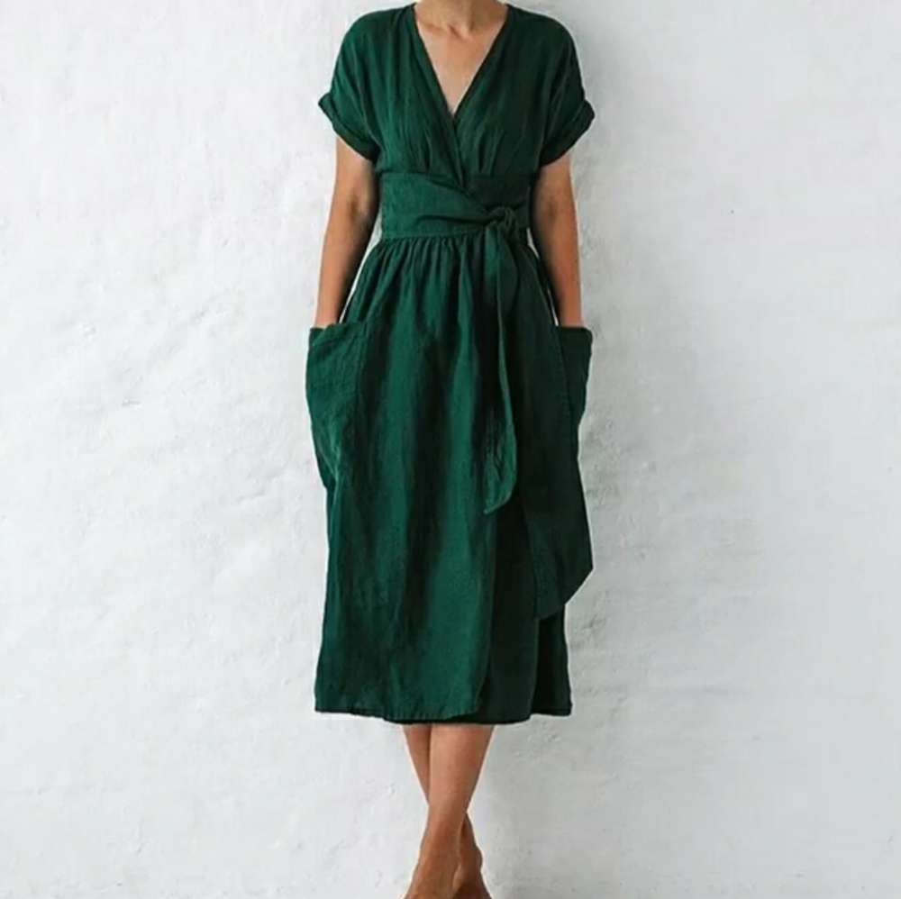 Green Wrap Dress - brand new
